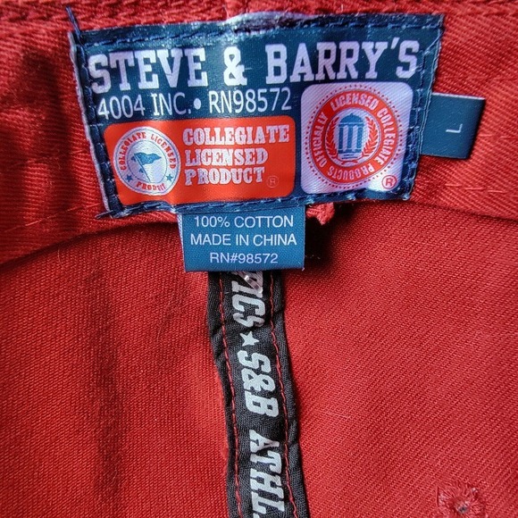 STEVE AND BARRYS Indiana University Fitted Size Large MENS HAT Embroidered Red - Picture 8 of 9